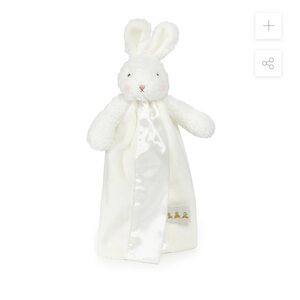 Bunnies by the Bay White and Gray Bunny Lovey with Velcro baby toy, never used